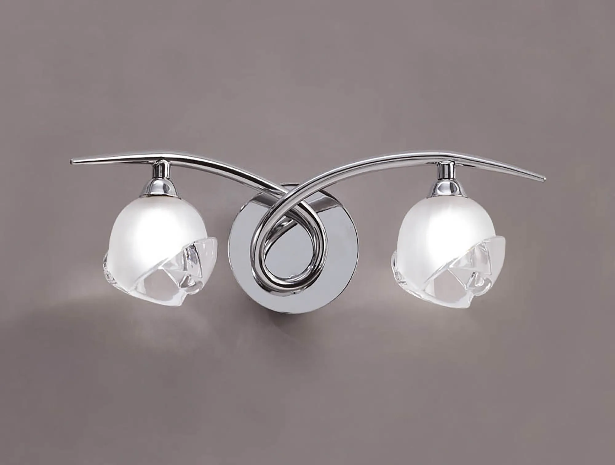 Fragma Polished Chrome Wall Lights Mantra Armed Wall Lights